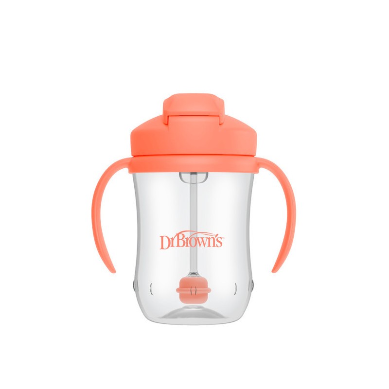 TC91103 KUBEK PIERWSZA SŁOMKA 270 ML KORALOWY 6+