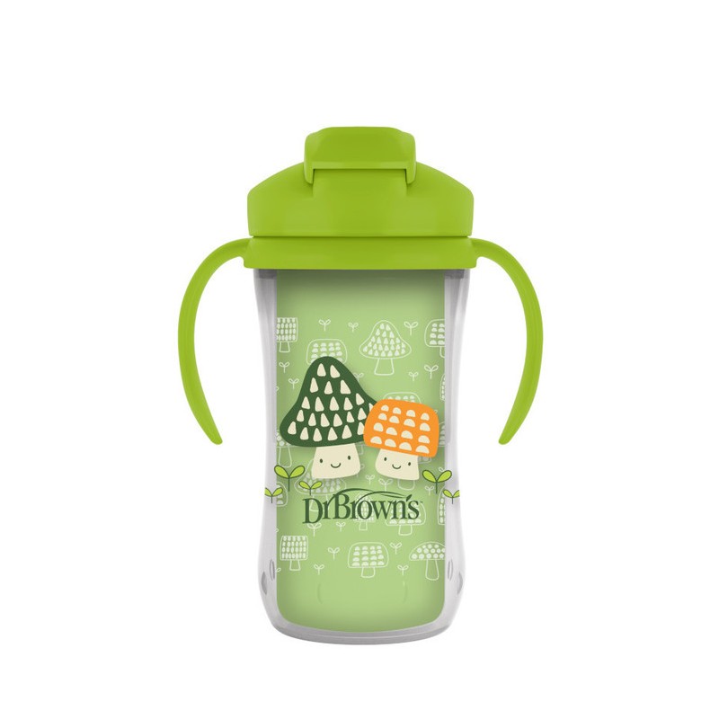 TC01203 KUBEK TERMICZNY ZE SŁOMKĄ 300ML 12+ ZIELONY