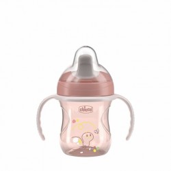 180622 KUBEK NIEKAPEK Z TWARDYM USTNIKIEM 200ML 6+ RÓŻOWY