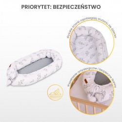 KOKON MUŚLIN DMUCHAWCE BEŻOWE 80x45