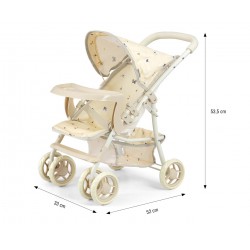 MILLY MALLY 6244 Wózek dla lalek Kate Nature