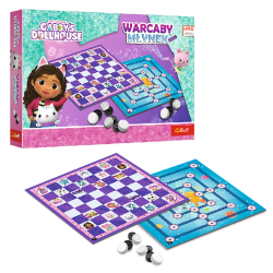 TREFL 02800 Gra Warcaby i Młynek Gabby's Dollhouse