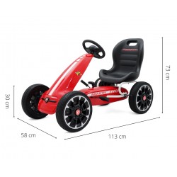 MILLY MALLY 3173 Gokart na pedały Abarth Red