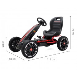MILLY MALLY 3174 Gokart na pedały Abarth Black
