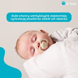 B.BOX BB300345 Smoczek dla noworodka i niemowlaka 2 szt symetryczny silikonowy 0-6m róż/latte
