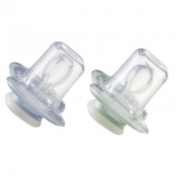 B.BOX BB300708 Smoczek silikonowy symetryczny 0-6m 2 szt glow in the dark błękit/szałwia