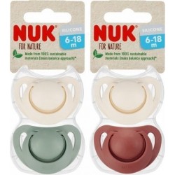 NUK 736952 Smoczek uspokajający 6-18 NATURE 2 szt