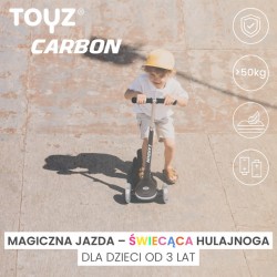 HULAJNOGA 3-KOŁOWA CARBON PINK