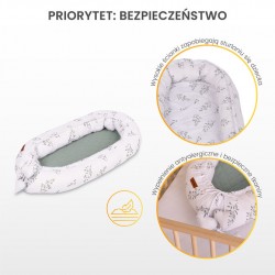 KOKON MUŚLIN GAŁĄZKA ZIELONY 80x45