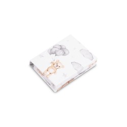 PRZEŚCIERADŁO DRUKOWANE TEDDY SZARY 60X120CM