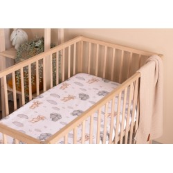 PRZEŚCIERADŁO DRUKOWANE TEDDY SZARY 60X120CM