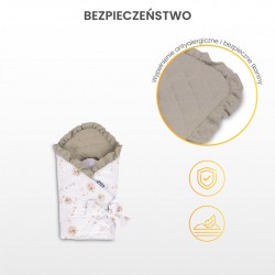 ROŻEK MUŚLINOWY TEDDY SZARY 75x75