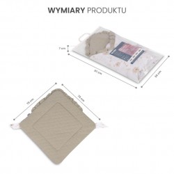 ROŻEK MUŚLINOWY DMUCHAWCE BEŻOWE 75x75