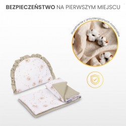 KOMPLET DO WÓZKA MUŚLIN TEDDY SZARY