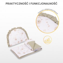 KOMPLET DO WÓZKA MUŚLIN BALETNICE RÓŻOWY