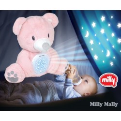 MILLY MALLY Zabawka pluszowa z projektorem Milly Bear Pink