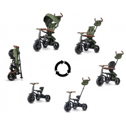 MILLY MALLY 6298 Qplay Rowerek Trójkołowy Rito Deluxe Rubber Olive