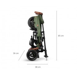 MILLY MALLY 6298 Qplay Rowerek Trójkołowy Rito Deluxe Rubber Olive