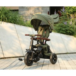 MILLY MALLY 6298 Qplay Rowerek Trójkołowy Rito Deluxe Rubber Olive