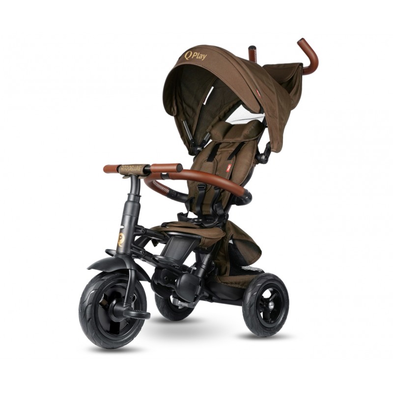 MILLY MALLY 6299 Qplay Rowerek Trójkołowy Rito Deluxe Rubber Brown