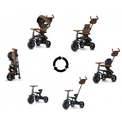 MILLY MALLY 6299 Qplay Rowerek Trójkołowy Rito Deluxe Rubber Brown