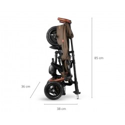 MILLY MALLY 6299 Qplay Rowerek Trójkołowy Rito Deluxe Rubber Brown