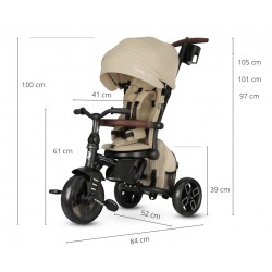 MILLY MALLY 6303 Qplay Rowerek Trójkołowy Comfo Max Beige