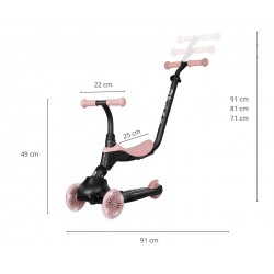 MILLY MALLY 6310 Qplay Hulajnoga Sema Evo 3w1 Coral Pink