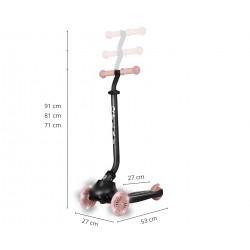 MILLY MALLY 6310 Qplay Hulajnoga Sema Evo 3w1 Coral Pink