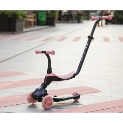 MILLY MALLY 6310 Qplay Hulajnoga Sema Evo 3w1 Coral Pink