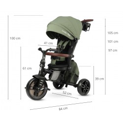 MILLY MALLY 6301 Qplay Rowerek Trójkołowy Comfo Max Olive Green