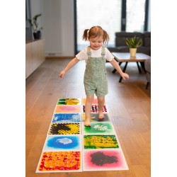TULLO 703 Ścieżka sensoryczna - sensoryczne płytki z cieczą 30 cm 4 szt.