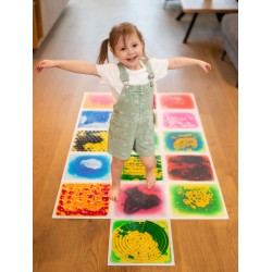 TULLO 703 Ścieżka sensoryczna - sensoryczne płytki z cieczą 30 cm 4 szt.