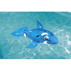 BESTWAY 41037 Delfin do pływania z uchwytami transparentny 1,57mx94cm