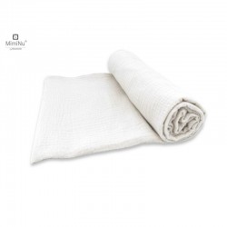 KIECZMERSKI Otulacz 120x120 MUŚLIN BAWEŁNIANY bawełna 100% śmietanka