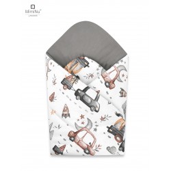 KIECZMERSKI Rożek standard 75x75 cm MIMINU DESIGN Samochodziki szare bawełna 100%