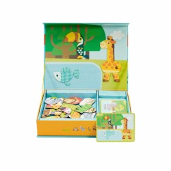 CLASSIC WORLD CW20025 Układanka Magnetyczna Zwierzęta Tablica Klocki Puzzle Pamięć 60 el.