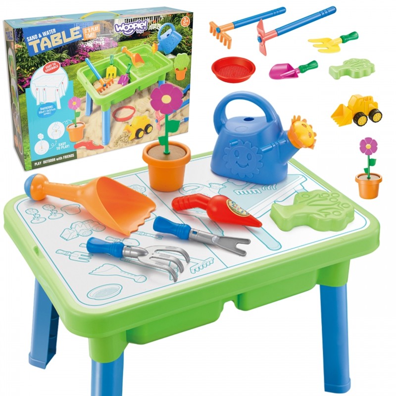 WOOPIE 49751 Stolik Wodny 2w1 Piaskownica 13 Akc.