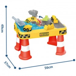WOOPIE 53170 Stolik Wodny 2w1 Piaskownica Plac Budowy + 4 Autka 12el.