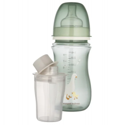 CANPOL 35/245 Butelka antykolkowa 240ml GOOSE z pojemnikiem na mleko