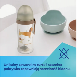 CANPOL 56/510_bro Bidon niekapek z rurką i odważnikiem 350ml PIESKI