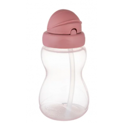 CANPOL 56/109_pin2 Bidon ze składaną rurką silikonową 270 ml różowy