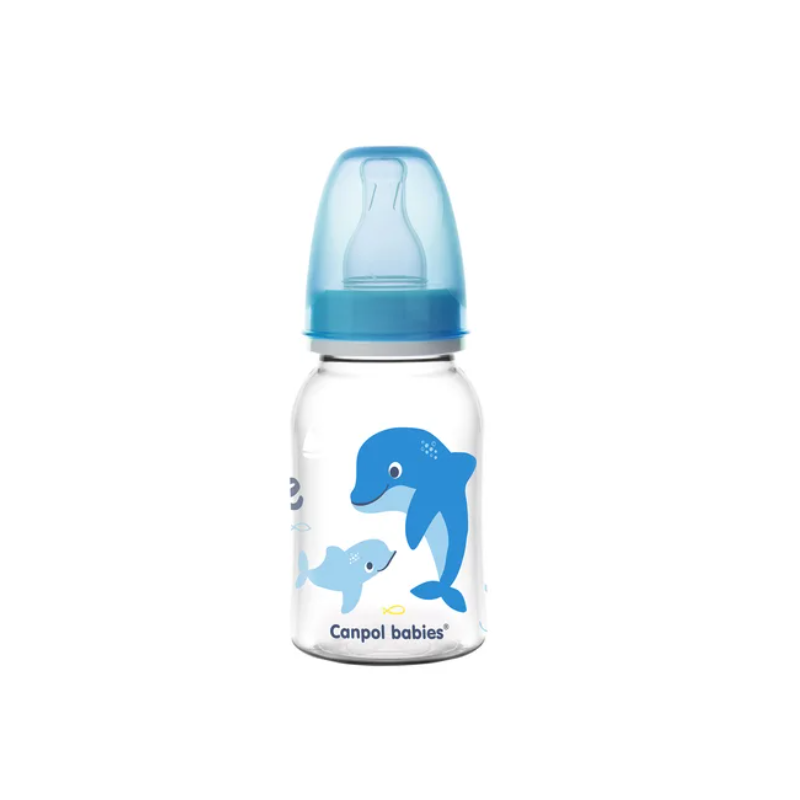 CANPOL 59/300 Butelka wąska 120ml PP LOVE&SEA niebieska