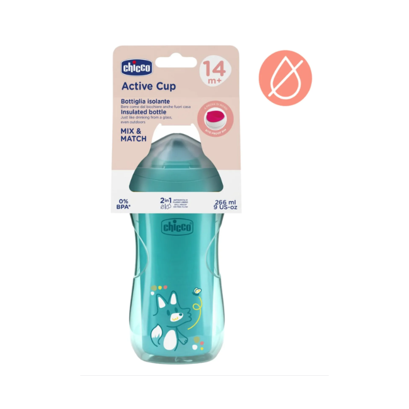 CHICCO 00006981250000 Kubek niekapek termiczny z twardym ustnikiem
