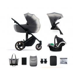 KINDERKRAFT Wózek wielofunkcyjny 3w1 PRIME 2 mink pro shadow grey