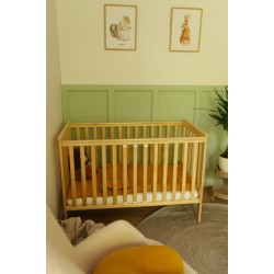 KLUPŚ Łóżeczko z barierką IWON sosna 120x60
