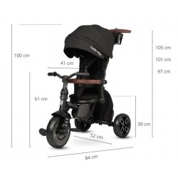 MILLY MALLY 6300 Qplay Rowerek Trójkołowy Comfo Max Black