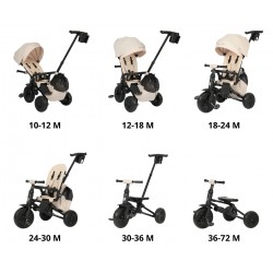 MILLY MALLY 6304 Qplay Rowerek Trójkołowy Nova Max Beige