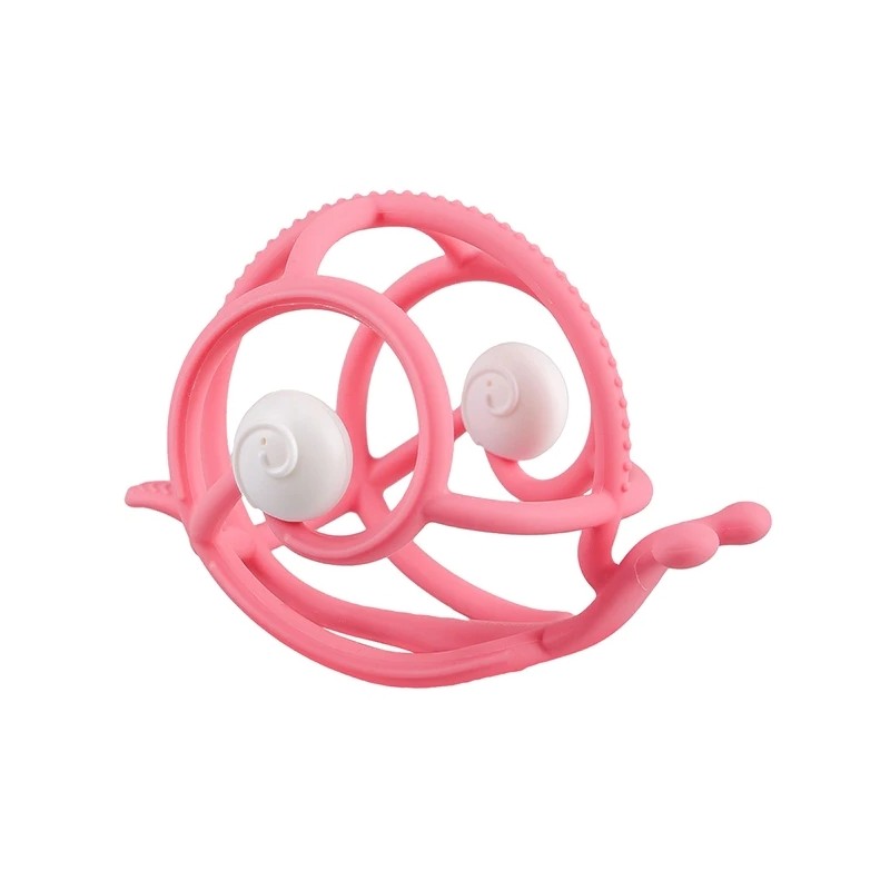 Mombella 00606 Gryzak z grzechotką Ślimak pink