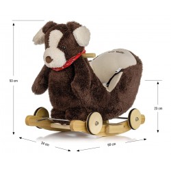 MILLY MALLY 4771 Piesek Polly Plus na biegunach - Brown Dog